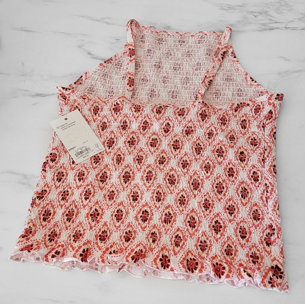 SO Pink Floral Patterned Sleeveless Blouse Size XS - Picture 2 of 6
